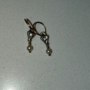 Lee Brevard 18kt Sterling Silver and Pearl Earrings